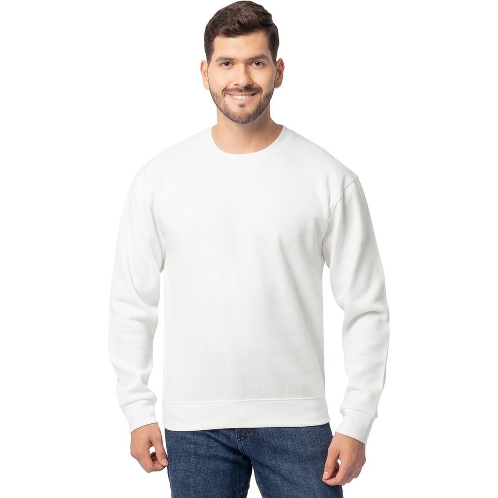 Fruit of the Loom Mens Eversoft Fleece Crewneck Sweatshirt White 2XL